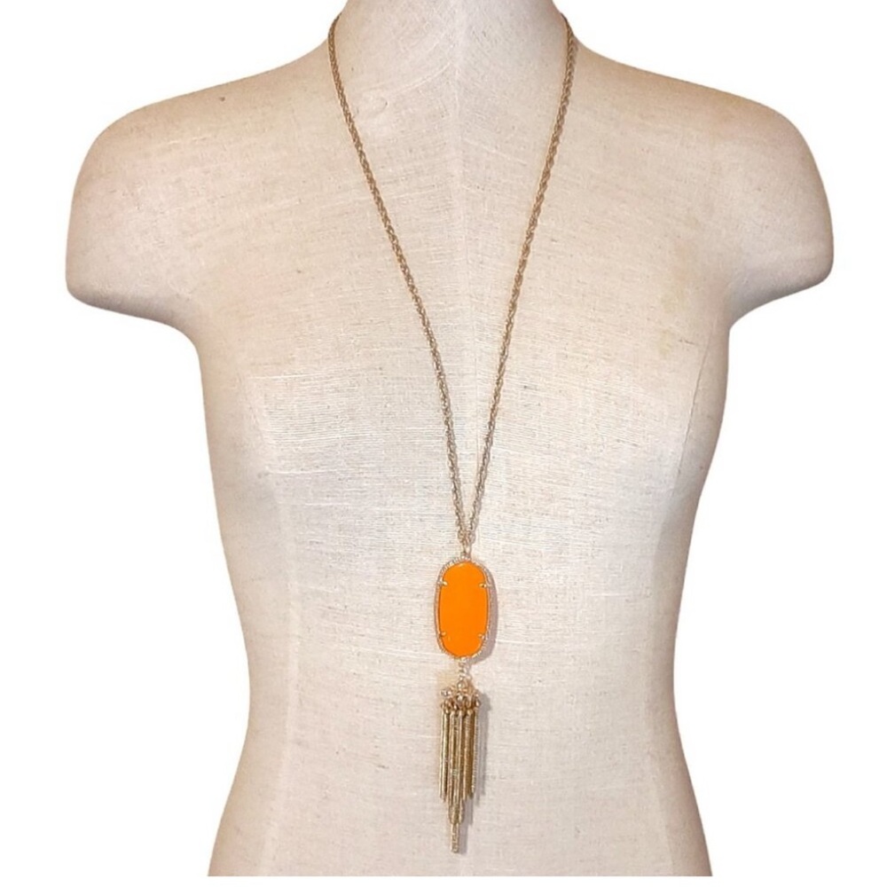 ORANGE AND GOLD KENDRA SCOTT RAYNE NECKLACE